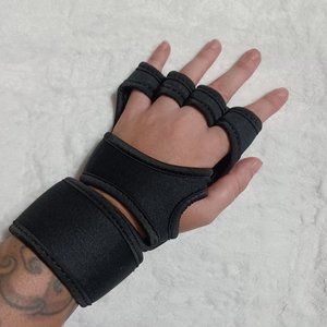 Powerlifting Workout Gloves with Wrist Wraps Size Medium